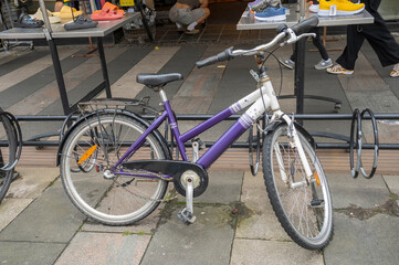 22-07-2025 Aarhus, Denmark - The bicycle city in Jutland with all kinds of bicycles in all colors