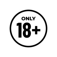 Vector Age Limit Icons — 18+ Adult Only Symbols