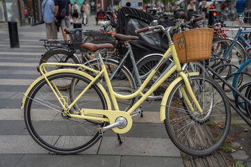 22-07-2025 Aarhus, Denmark - The bicycle city in Jutland with all kinds of bicycles in all colors
