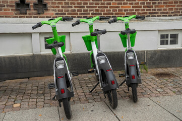 22-07-2025 Aarhus, Denmark - The bicycle city in Jutland with all kinds of bicycles in all colors