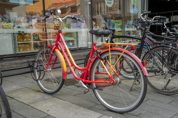 22-07-2025 Aarhus, Denmark - The bicycle city in Jutland with all kinds of bicycles in all colors