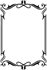 decorative frame with floral ornament, Frame with Floral Accents with ornate border for Empty page decoration, picture frames, invitations and greeting card template framing