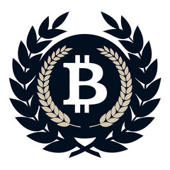 Bitcoin Logo Vector Silhouette – Cryptocurrency Icon, Blockchain Payment Symbol, Digital Finance Art Blockchain technology, Virtual money