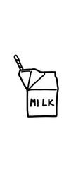 milk box carton package illustration