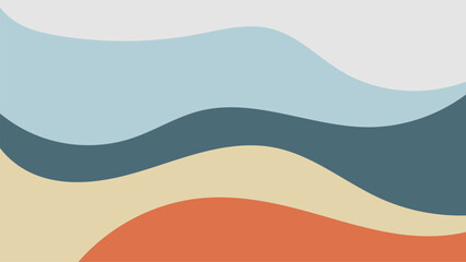 abstract colorful layered waves background vector design