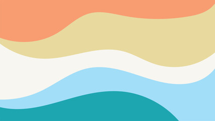 abstract colorful layered waves background vector design