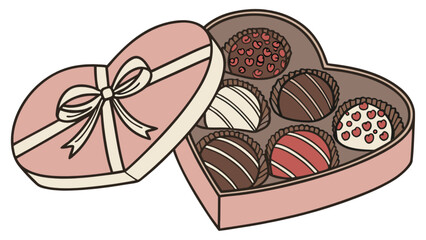 Heart shaped chocolate box valentine's day gift for her romantic present candy sweets dessert love treat 100