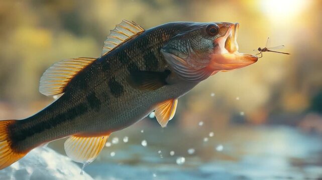 Largemouth Bass Catching Dragonfly: A Stunning Wildlife Moment