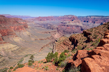 Grand Canyon Adjacent Canyon View Between Cedar Ridge and Skeleton Point