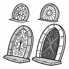 easter eggs vector illustration