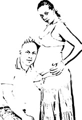 Amazed  future father