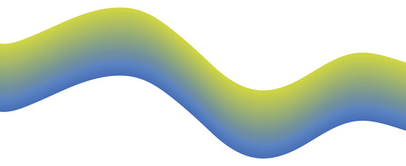 Colorful Wave Vector Design Illustration with Blue and Yellow Curves, Abstract Water Motion Pattern, Light Line Art Backdrop Template for Business, Web Banner, and Decorative Style