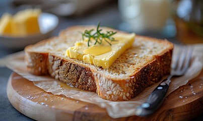 Buttery Toast with Herbs and Rustic Charm