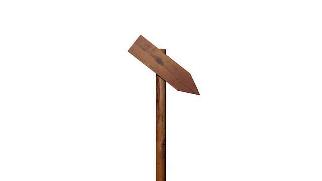 ein Holzpfeil wechselt andauernd die Richtung