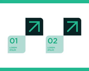 Minimalist Directional Signage Vector – Teal-Themed Arrows & Labels