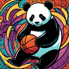 Obraz premium The Panda Wangi - Art Abstract Panda