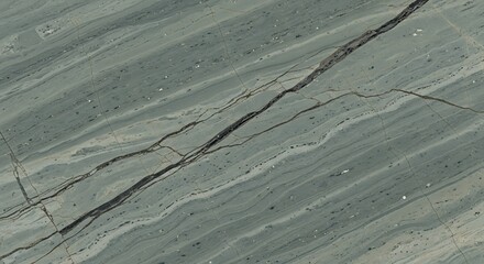 Fototapeta premium Diagonal view of green marble with striations and natural veining details