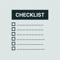 Obraz premium Checklist with empty boxes and dotted lines to do list