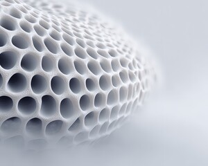 Abstract White Organic Honeycomb Pattern
