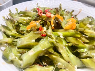 stir fried mixed vegetables Winged bean