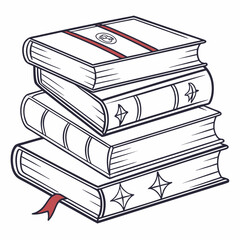 Stack of Books Vector Illustration – Education and Library Design