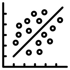 Scatter Plot  Icon Element For Design