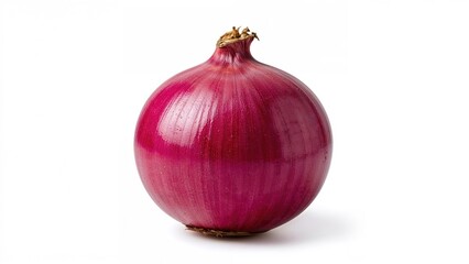Huge red onion set on a white background