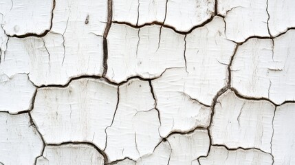 White Textured Bark Detail - Cracked paint, aged surface, weathered texture, distressed background, rustic appeal. Symbolizing time, decay, resilience, fragility, and history