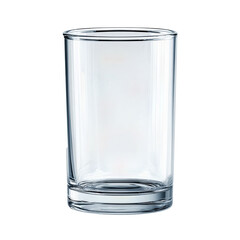Crystal clear empty drinking glass, perfect for showcasing beverages, demonstrating purity, or serving as a versatile transparent container for various liquid presentations.
