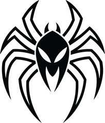 tarantula head logo with sharp fang details vector 