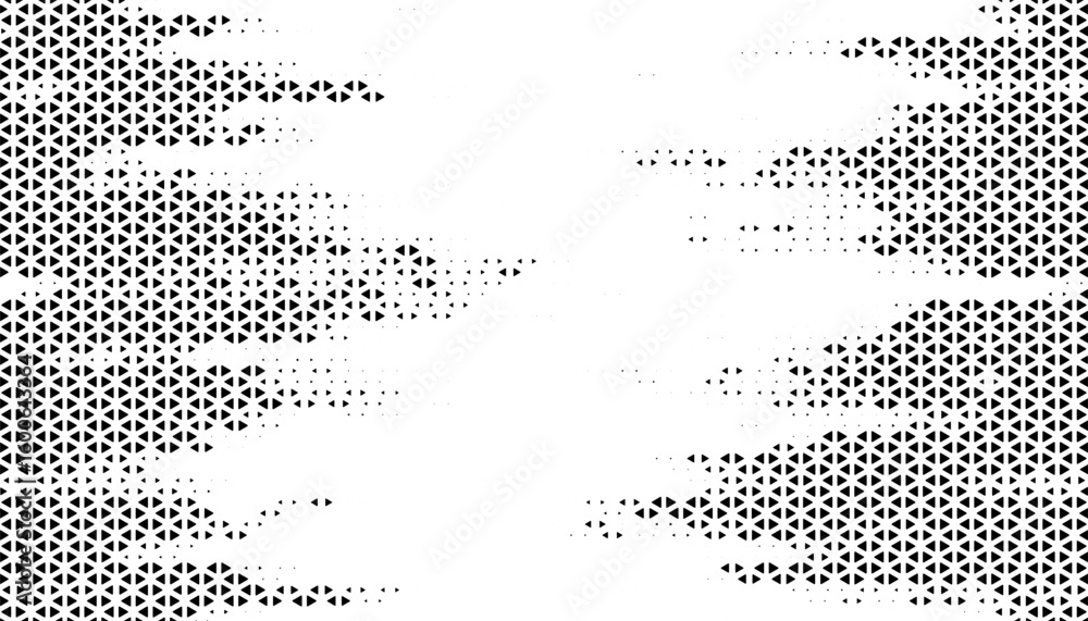 Poster black and white abstract geometric pattern with halftone effect for modern background and jersey des