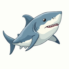 Cute Shark Cartoon Very Cool Design
