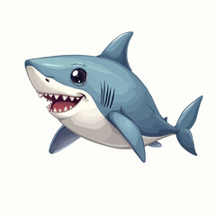 Cute Shark Cartoon Very Cool Design