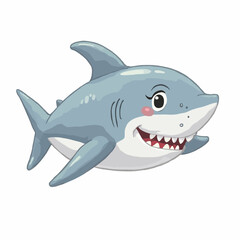 Cute Shark Cartoon Very Cool Design