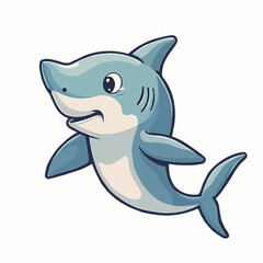 Cute Shark Cartoon Very Cool Design