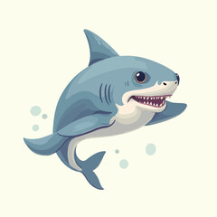 Cute Shark Cartoon Very Cool Design