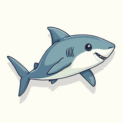 Cute Shark Cartoon Very Cool Design