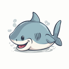 Cute Shark Cartoon Very Cool Design