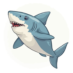 Cute Shark Cartoon Very Cool Design