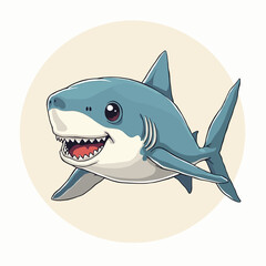 Cute Shark Cartoon Very Cool Design