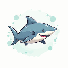 Cute Shark Cartoon Very Cool Design
