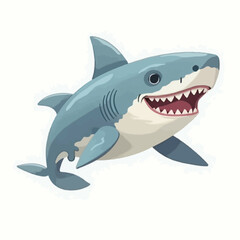 Cute Shark Cartoon Very Cool Design