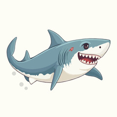 Cute Shark Cartoon Very Cool Design