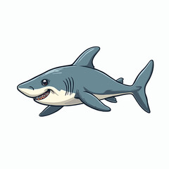 Cute Shark Cartoon Very Cool Design
