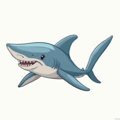 Cute Shark Cartoon Very Cool Design