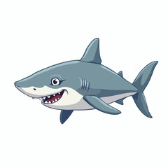 Cute Shark Cartoon Very Cool Design