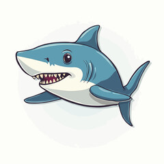 Cute Shark Cartoon Very Cool Design