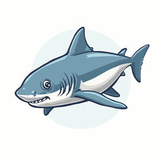 Cute Shark Cartoon Very Cool Design