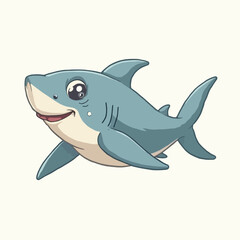 Cute Shark Cartoon Very Cool Design