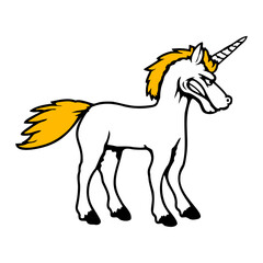 Unicorn Evil Angry Attack Gnashing teeth Bad Mood
